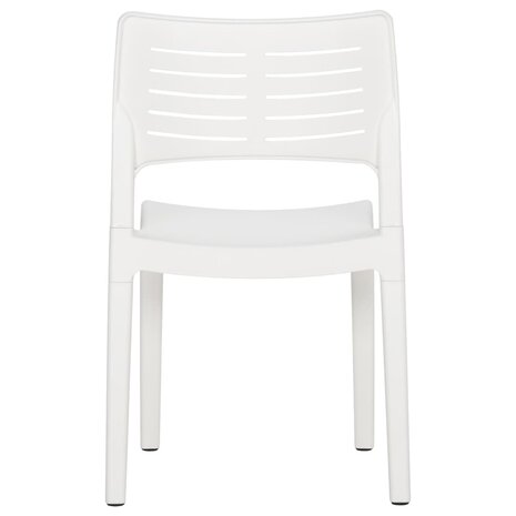 Tuinstoelen 2 st polypropeen wit
