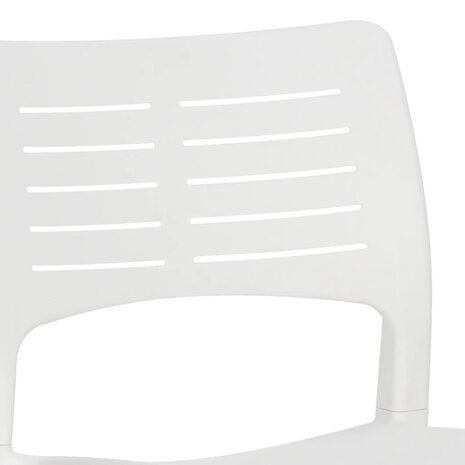 Tuinstoelen 2 st polypropeen wit