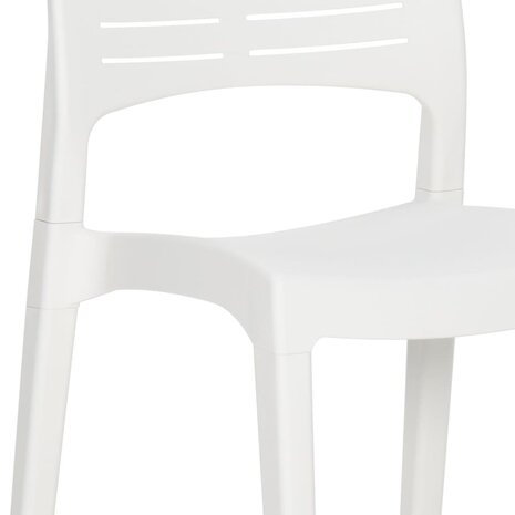 Tuinstoelen 2 st polypropeen wit