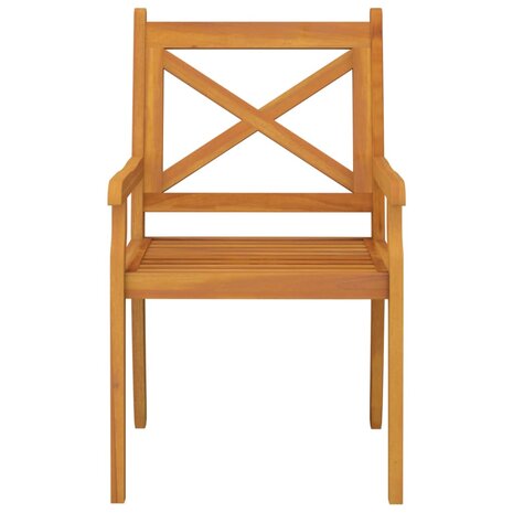 Tuinstoelen 3 st massief acaciahout