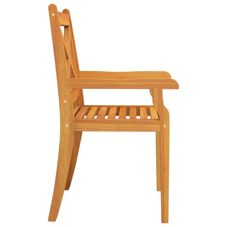 Tuinstoelen 3 st massief acaciahout