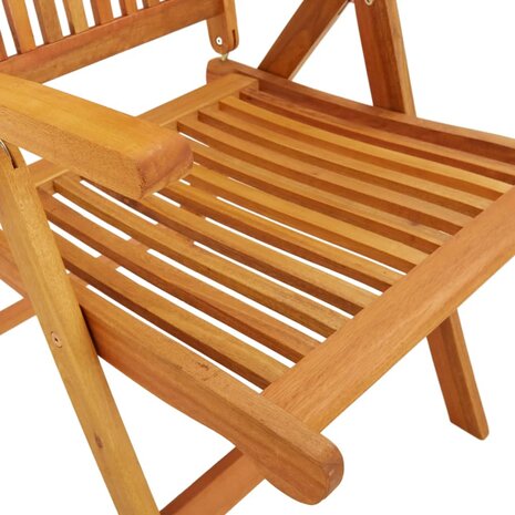 Tuinstoelen 2 st inklapbaar massief eucalyptushout