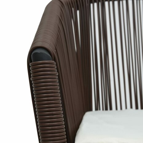 Tuinstoelen 2 st PE-rattan bruin