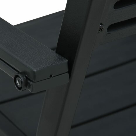 Tuinstoelen 4 st hout-look HDPE zwart