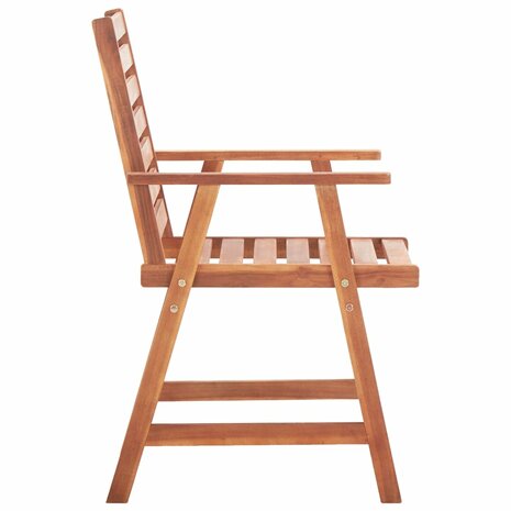 Tuinstoelen 3 st massief acaciahout