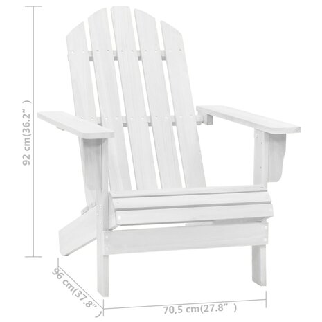 Tuinstoel hout wit