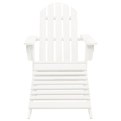 Tuinstoel met hocker hout wit