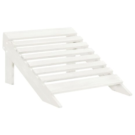 Tuinstoel met hocker hout wit