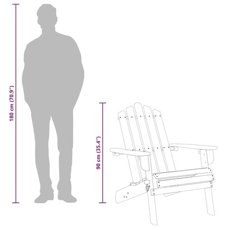Tuinstoel Adirondack massief acaciahout