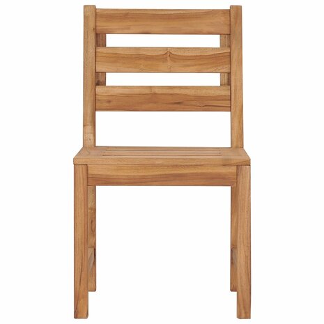 Tuinstoelen 2 st massief teakhout