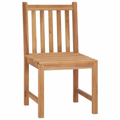 Tuinstoelen 2 st massief teakhout