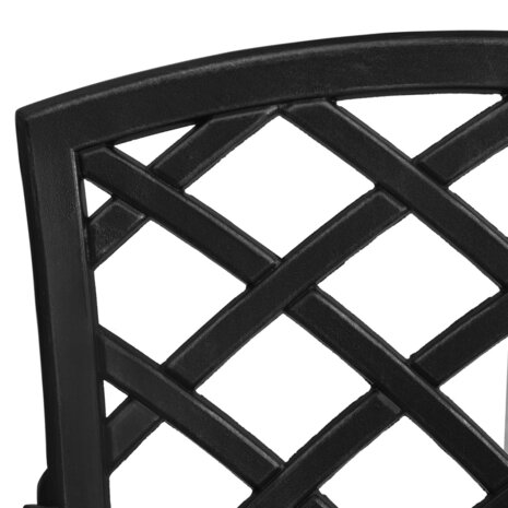 Tuinstoelen 2 st gietaluminium zwart