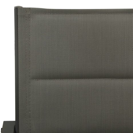 Tuinstoelen 2 st textileen en staal grijs en antracietkleurig