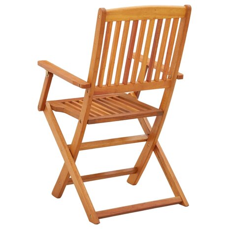 Tuinstoelen 4 st inklapbaar massief eucalyptushout