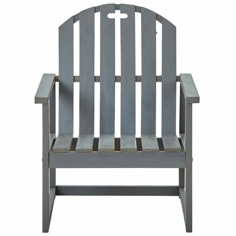Tuinstoelen 2 st massief acaciahout grijs