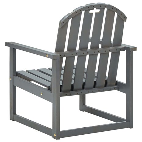 Tuinstoelen 2 st massief acaciahout grijs