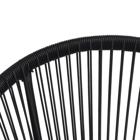 Maanstoelen 2 st rattan zwart