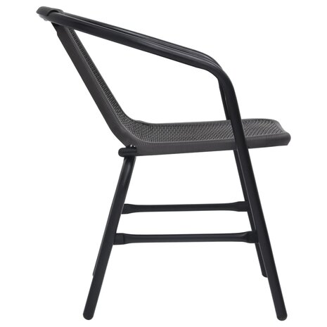Tuinstoelen 4 st 110 kg kunststof rattan en staal