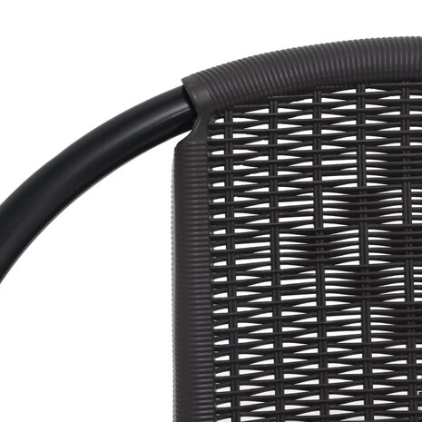 Tuinstoelen 4 st 110 kg kunststof rattan en staal