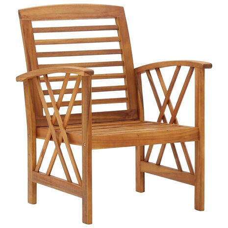 Tuinstoelen 2 st massief acaciahout