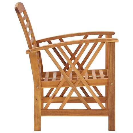 Tuinstoelen 2 st massief acaciahout