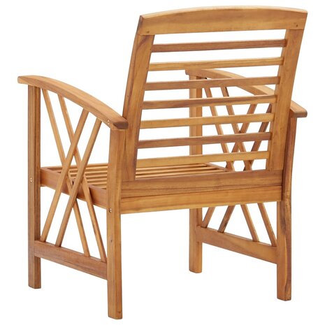 Tuinstoelen 2 st massief acaciahout