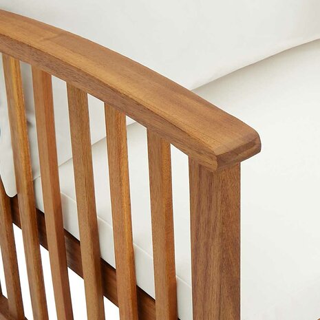 Tuinstoelen 2 st met kussens massief acaciahout