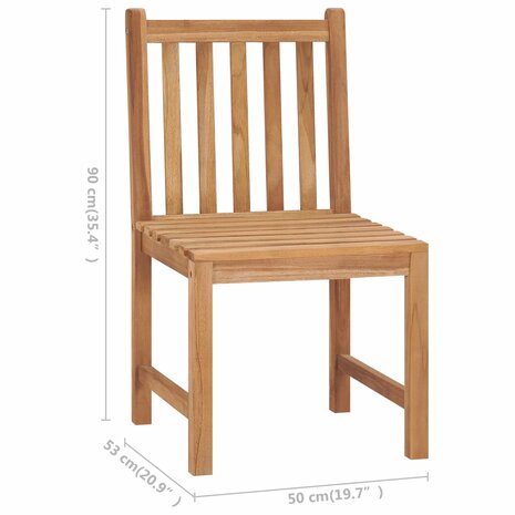 Tuinstoelen 6 st met kussens massief teakhout