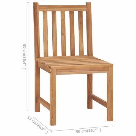 Tuinstoelen 4 st met kussens massief teakhout