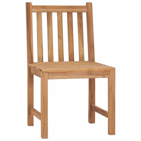 Tuinstoelen 8 st massief teakhout