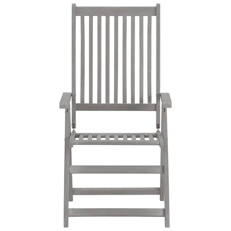 Tuinstoelen 4 st verstelbaar met kussens massief acaciahout