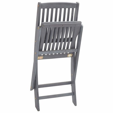 Tuinstoelen 4 st inklapbaar met kussens massief acaciahout