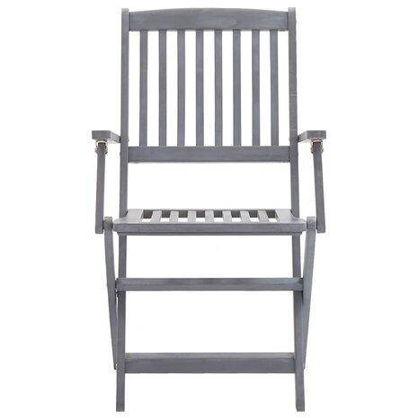 Tuinstoelen 4 st inklapbaar met kussens massief acaciahout