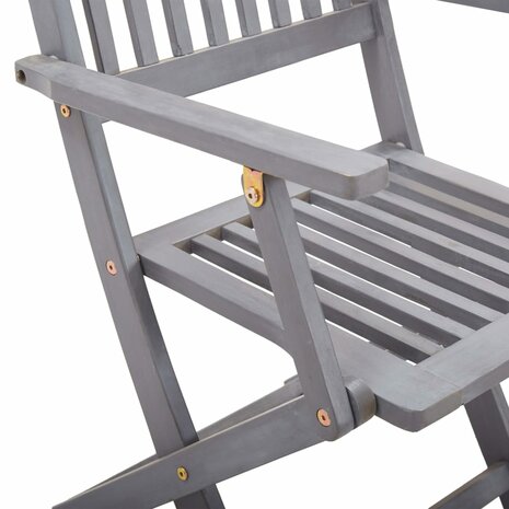 Tuinstoelen 4 st inklapbaar met kussens massief acaciahout
