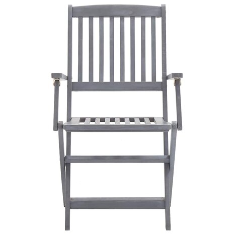 Tuinstoelen 4 st inklapbaar met kussens massief acaciahout