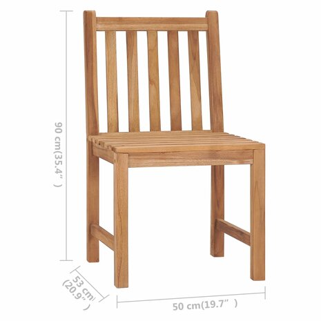 Tuinstoelen 2 st met kussens massief teakhout