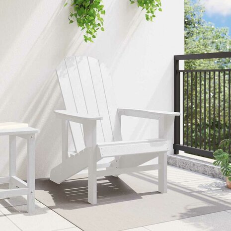 Adirondack-stoel Wit 74 x 82 x 92cm Kunststof