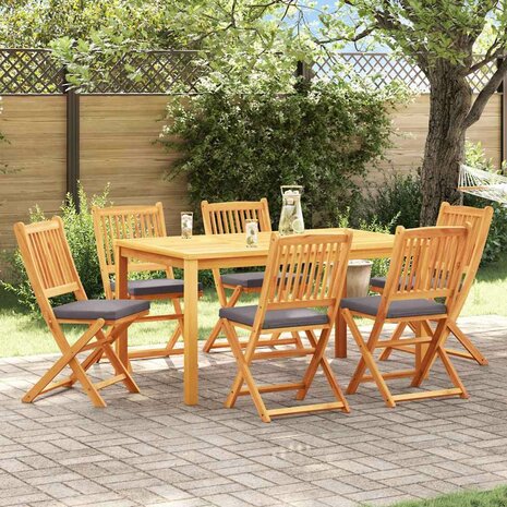 Opvouwbare stoel met kussen 6 pcs Grijs 49 x 57,5 x 92cm