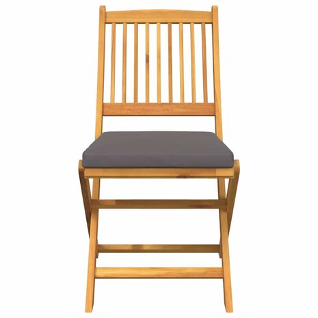 Opvouwbare stoel met kussen 6 pcs Grijs 49 x 57,5 x 92cm