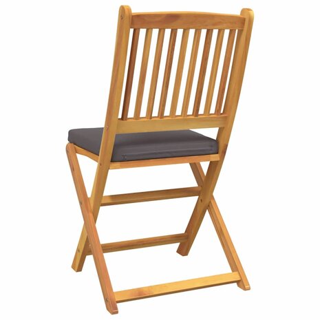 Opvouwbare stoel met kussen 6 pcs Grijs 49 x 57,5 x 92cm