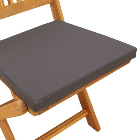 Opvouwbare stoel met kussen 6 pcs Grijs 49 x 57,5 x 92cm