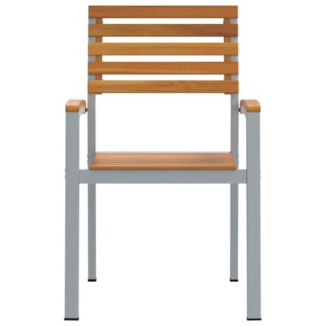 Tuinstoel 8 pcs Bruin 56 x 57 x 87cm Massief acaciahout