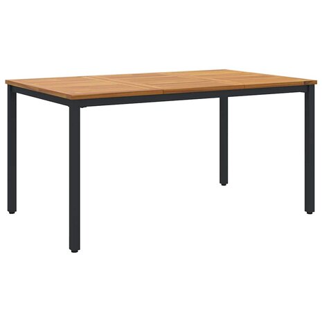 Tuin Eetset 7 pcs Grijs en natuurlijk 150 x 90 x 75 cm