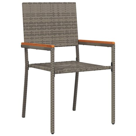 Tuin Eetset 9 pcs Grijs 190 x 90 x 75 cm poly rattan