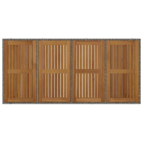 Tuin Eetset 9 pcs Grijs 190 x 90 x 75 cm poly rattan