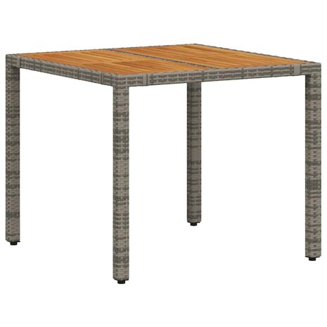 Tuin Eetset 3 pcs Grijs 90 x 90 x 75 cm poly rattan