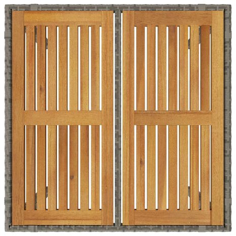 Tuin Eetset 3 pcs Grijs 90 x 90 x 75 cm poly rattan