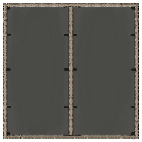 Tuin Eetset 5 pcs Grijs 90 x 90 x 75 cm poly rattan
