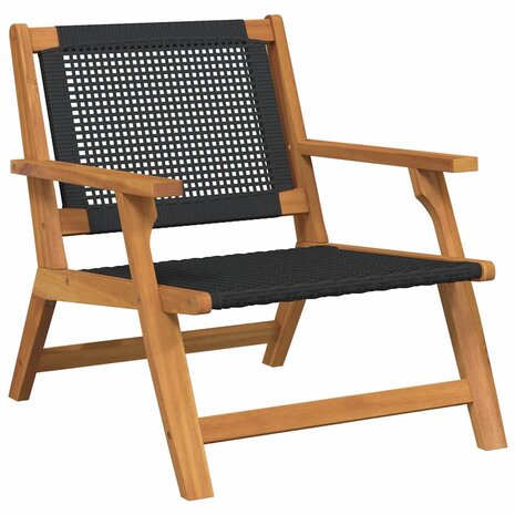 Tuinstoelen met Tafel 3 pcs Zwart 45 x 45 x 40 cm