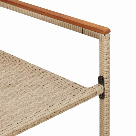 Tuinstapelstoelen 2 pcs Crème en bruin